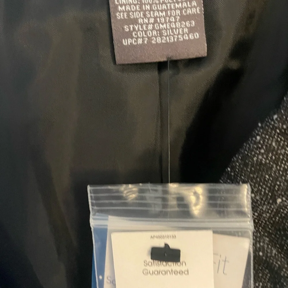 NWT George Mark Eisen Jacket Womens Size8 Ruched Details Black Tweed - Picture 2 of 5